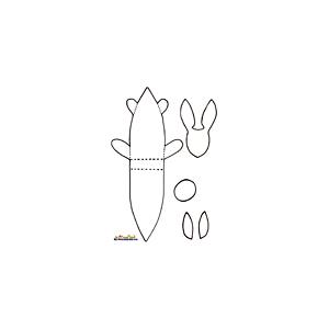 Modèle pour fabriquer un jouet lapin