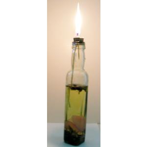 Fabriquer une lampe à huile décorative avec une bouteille de verre