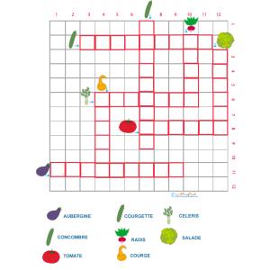 Grille de mots croisés sur les légumes grille 2 