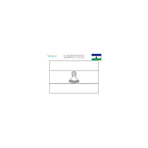Coloriage du drapeau du Lesotho