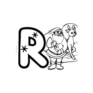 Coloriage de la lettre R