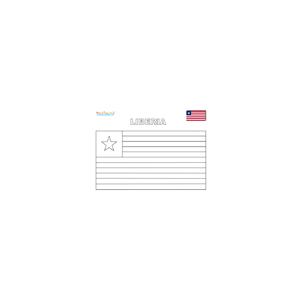 Coloriage du drapeau du Liberia