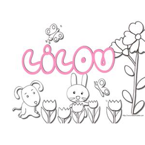 coloriage prénom Lilou