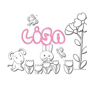 coloriage prénom Lisa