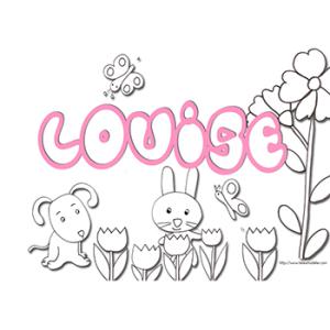 coloriage prénom Louise