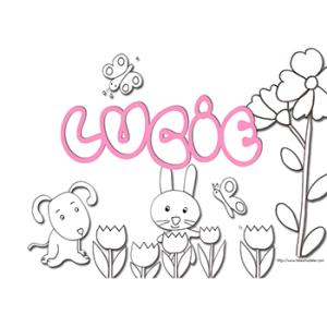 coloriage prénom Lucie