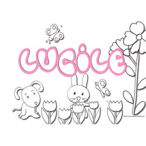 coloriage prénom Lucile
