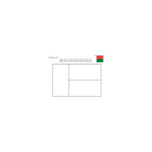 Coloriage du drapeau de Madagascar