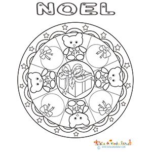 Mandala des ours de Noël