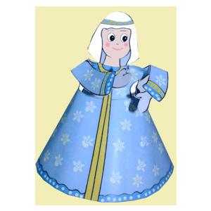 Marie paper toy pour la créche deNoël