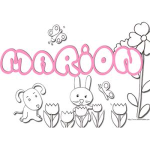 coloriage prénom Marion