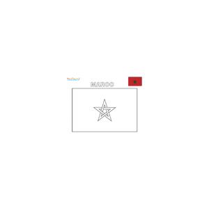Coloriage du drapeau du Maroc