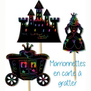 Motifs conte de fées en carte à gratter
