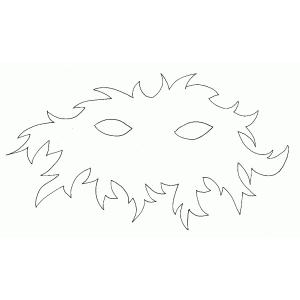 Masque de carnaval fantaisie à colorier