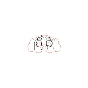 modèle du masque de clown à colorier