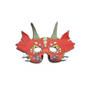 Fabriquer un masque de dragon. il suffit d'imprimer le modèle du masque qui existe en deux versions, une version coloriée et une version à colorier. Parfait pour compléter un déguisement. pour le carn