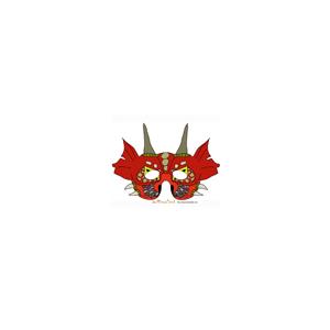 Imprimer le modèle du masque du dragon rouge