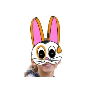 Masque de lapin à colorier