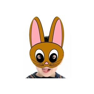 Masque de lapin fauve à imprimer