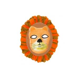 Masque de lion à la crinière en papier crépon