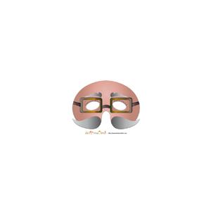 Masque de vieux monsieur aux moustaches grises