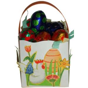 Panier d&eacute;cor&eacute; de motifs serviette