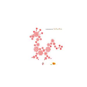 carte avec dragon design flocon
