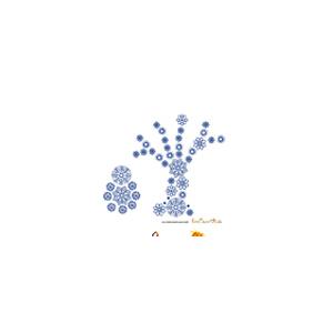 carte paysage d'hiver avec design flocon