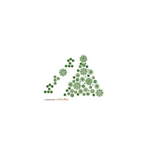 carte avec sapin design flocon