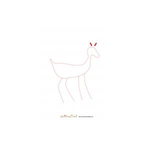 Poster avec Dessin de biche prêt à être décoré