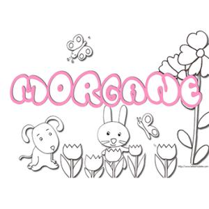 coloriage prénom Morgane