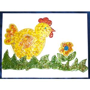 Mosaïque oeuf poule