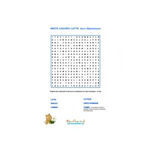 Lutte : Mots cachés, jeu sur la Lutte