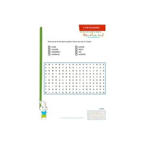 Jeux de mots cachés a imprimer