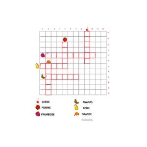 Mots croisés sur les fruits