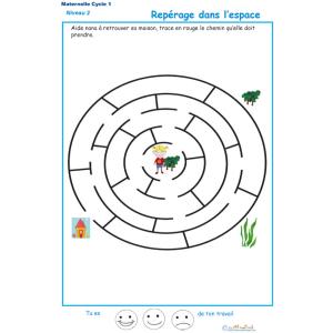 Exercice 1 : repérage dans l'espace labyrinthe 1