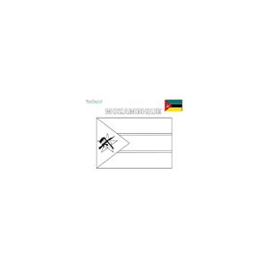 Coloriage du drapeau du Mozambique