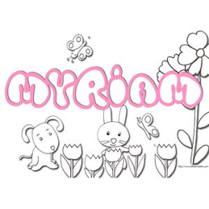 coloriage prénom Myriam