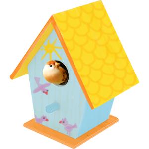Nichoir à oiseaux en bois peint