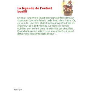 Saint Nicolas légende l'enfant bouilli