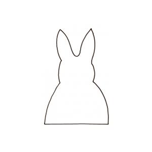 Imprimer le modèle de chaussette lapin pour oeuf 