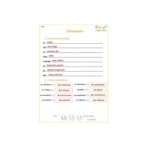 Exercice 1 orthographe CM1 : correction