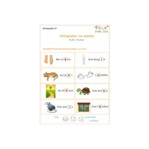 Orthographe CP : exercice 1 Correction