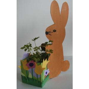 Ce lapin de décoration permet de prsenter une plante