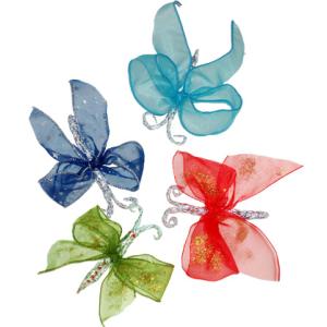 papillons de Noël en ruban