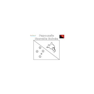 Coloriage du drapeau de la Papouasie