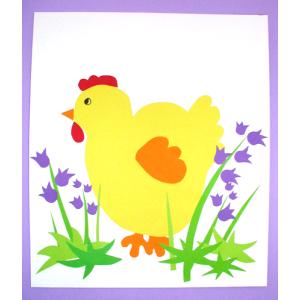 poule de pâques en tableau