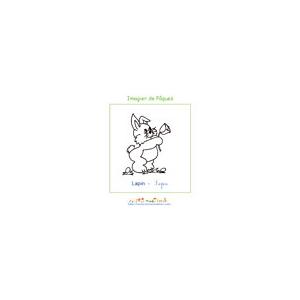 Imprimer le lapin de l'imagier de Pâques