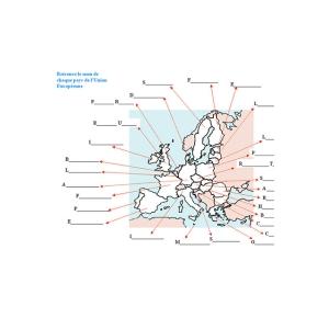 Activité pour retrouver le Nom des 25 pays de l'Europe