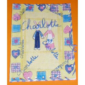 Protége cahier décoré de serviettes en papier